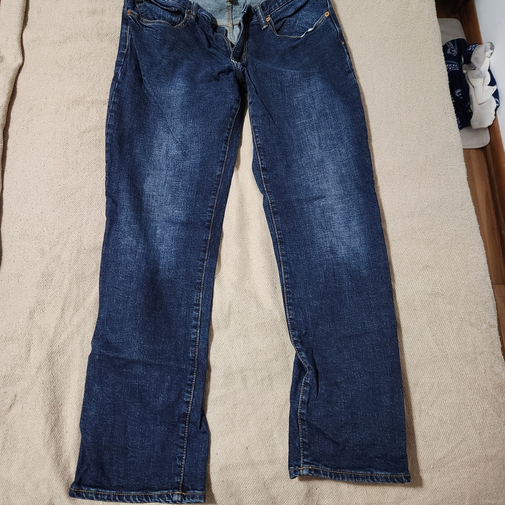 GAP Men's Straight Jeans in Dark Blue